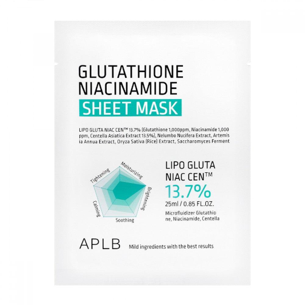 APLB - Glutathione Niacinamide Sheet Mask - JJ Cosmetics