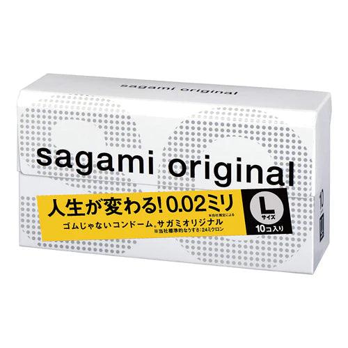 Sagami Original - 0.02mm L Size Condoms – 10 Pieces - JJ Cosmetics