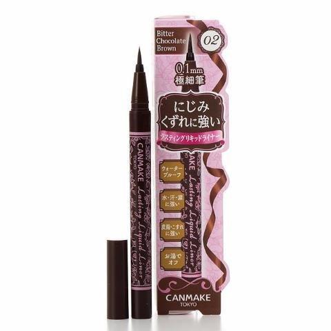 Canmake - Lasting Liquid Liner Ultra-Fine Tip Eyeliner - Bitter Chocolate Brown - JJ Cosmetics