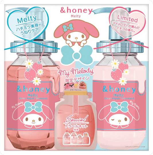 ViCREA - &Honey Sanrio My Melody Melty Shampoo & Hair Treatment Pair Set (Limited Edition) - JJ Cosmetics