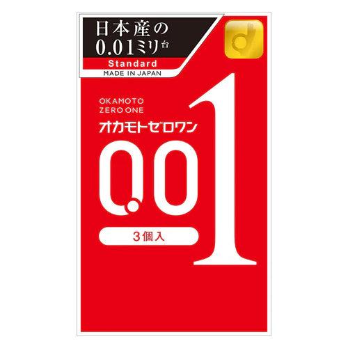 Okamoto Zero One 0.01mm (3 Pieces) - JJ Cosmetics