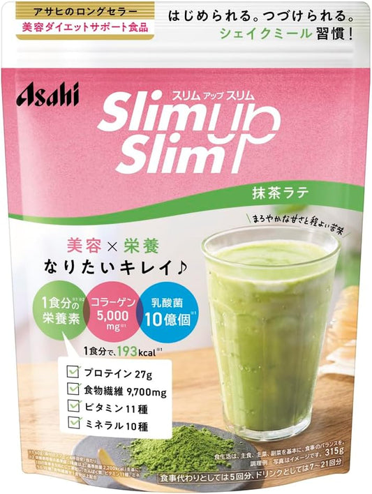 Asahi - Slim Up Slim Meal Replacement Shake Matcha Latte Flavor - 315g